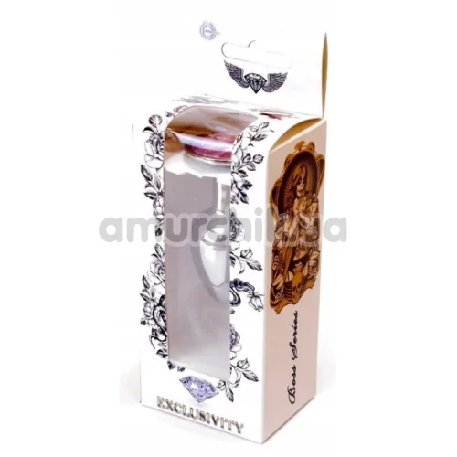 Анальная пробка со светло-розовым кристаллом Exclusivity Jewellery Silver Plug, серебряная