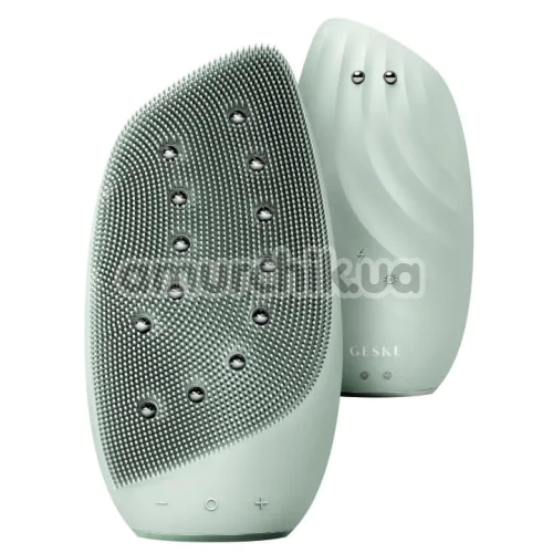 Щетка для лица Geske Sonic Thermo Facial Brush & Face-Lifter 8 in 1, зеленая