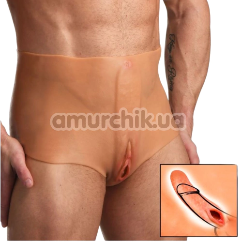 Накладная вагина Master Series Pussy Panties, телесная