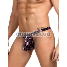 Труси-стрінги чоловічі Star Night Men's Leopard G-String, чорно-рожеві - Фото №1
