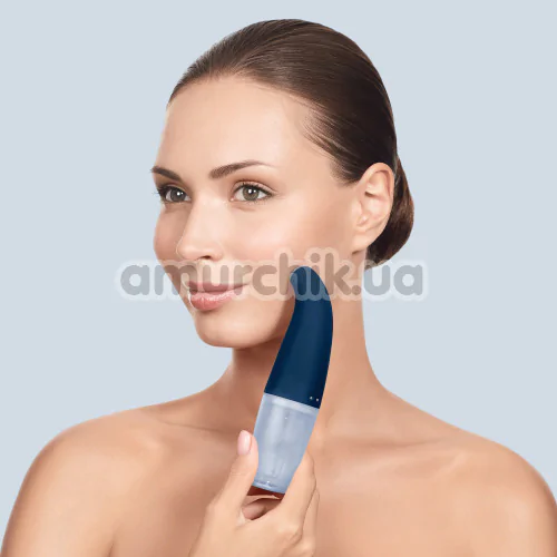 Устройство для очищения кожи лица Geske Aqua-Stream Face Cleanser 8 in 1, темно-синее