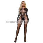 Комбінезон Star Night Leopard Net Bodystocking, чорний - Фото №1