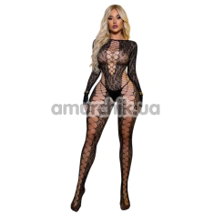 Комбінезон Star Night Leopard Net Bodystocking, чорний - Фото №1