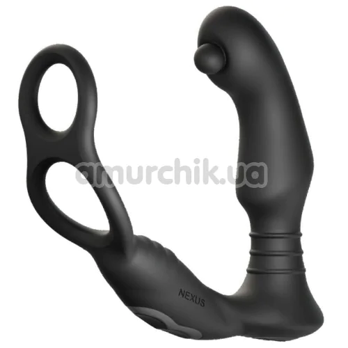 Вибростимулятор простаты с эрекционным кольцом Nexus Simul8 Orbit Edition, черный - Фото №1