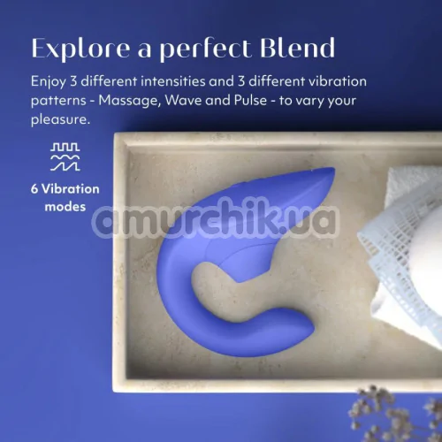 Вібратор Womanizer Blend, блакитний