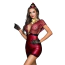 Костюм стюардессы JSY Sexy Lingerie 9266, красный: платье + головной убор + перчатки + трусики-стринги + чокер - Фото №3