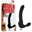 Безремневой страпон с вибрацией Black Mont Strap On Cavalier 9.4, черный - Фото №9