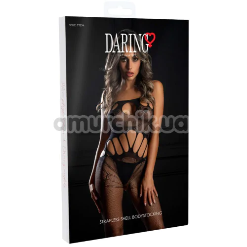 Комбинезон Daring Intimates Strapless Shell Bodystocking, черный