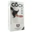 Страпон King Cock Strap-on Harness W Cock 8, тілесний - Фото №13