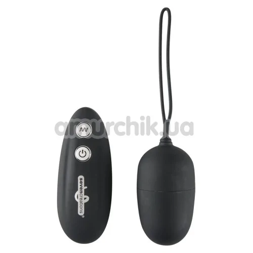 Виброяйцо Ultra Seven Remote Control Egg, черное - Фото №1