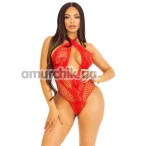 Боді Leg Avenue Can't Say No Lace Teddy, червоне - Фото №1