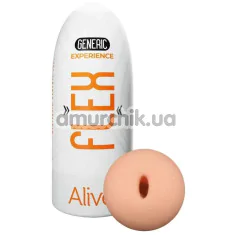 Анус-мастурбатор Alive Medium Flex Generic Experience, телесный - Фото №1
