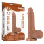 Фаллоимитатор Sliding-Skin Dual Layer Dong 7.5 с мошонкой, светло-коричневый - Фото №14