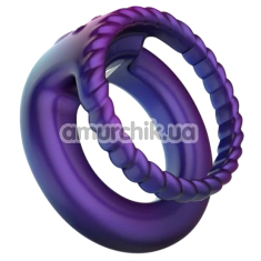 Віброкільце для члена Hueman Jupiter Vibrating Cock And Ball Ring, фіолетове - Фото №1