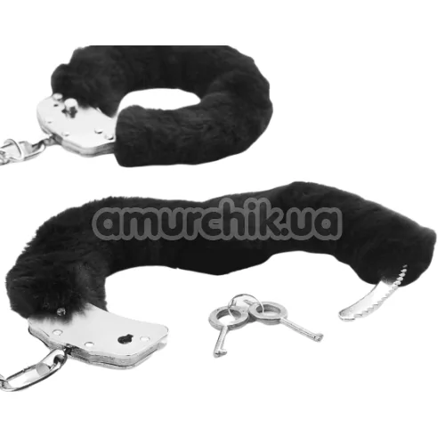 Фиксаторы Fetish Pleasure Fluffy Leg Cuffs, чёрные