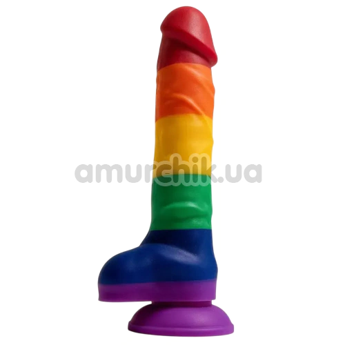 Фаллоимитатор Alume Rainbow Silicone Dildo, разноцветный - Фото №1