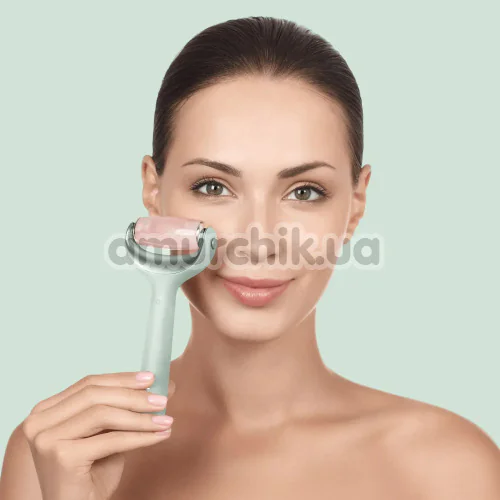 Массажер-роллер для лица и тела с микроиглами Geske MicroNeedle Face & Body Roller 9 in 1, зеленый