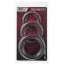Набор из 3 эрекционных колец Black & Red Cock Rings Set, черный - Фото №3