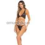 Комплект Lurex Dreams 2PC Set, чорний: бюстгальтер + трусики-стрінги - Фото №1