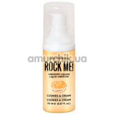 Збуджуючий гель з ефектом вібрації Rock Me! Cookies & Cream - печиво з кремом, 20 мл - Фото №1
