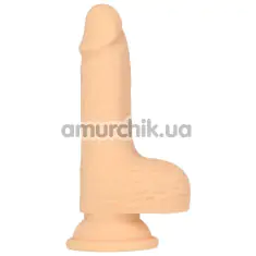 Вибратор с толчками Addiction Naked Thrusting Dong 6.5, телесный - Фото №1