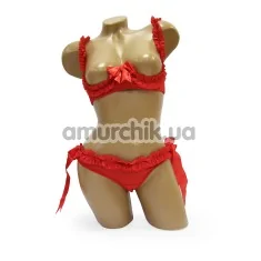 Комплект Erotica красный: бюстгальтер + трусики - Фото №1