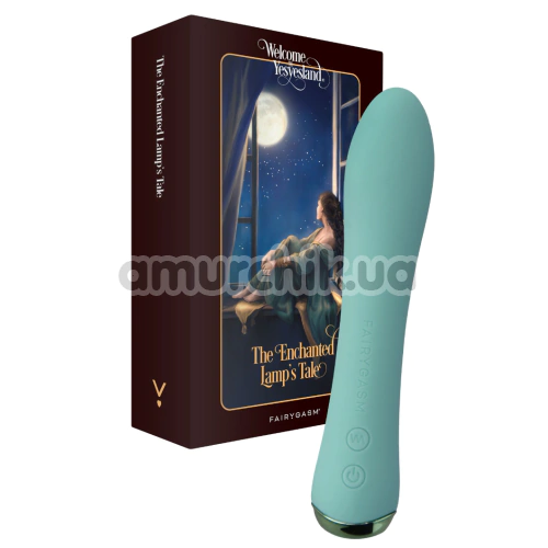 Вибратор с подогревом FairyGasm Welcome To YesYesLand - The Enchanted Lamp's Tale, зеленый