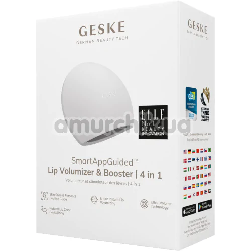 Устройство для увеличения объема губ Geske Lip Volumizer & Booster Big 4 in 1, белое