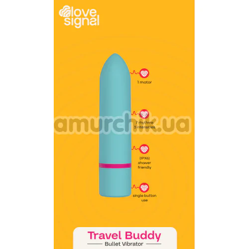 Клиторальный вибратор Love Signal Travel Buddy, бирюзовый