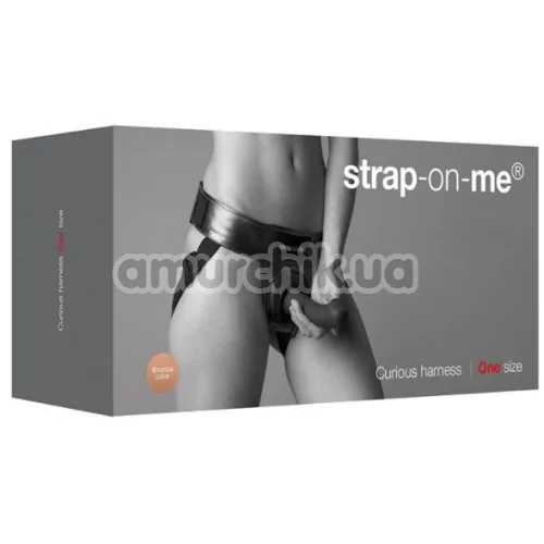 Трусики для страпона Strap-On-Me Curious Harness, бронзовые