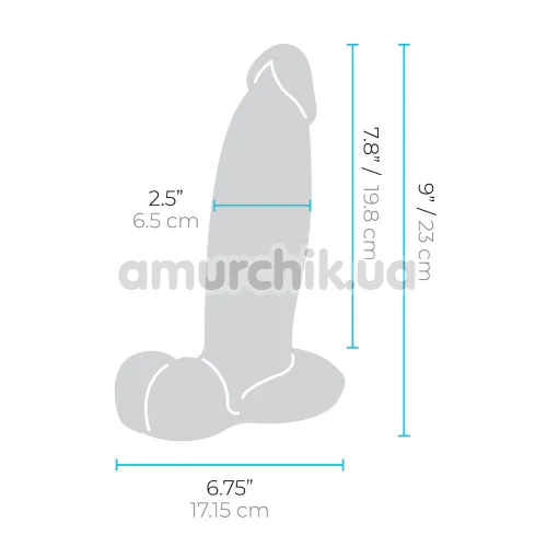 Фаллоимитатор B-Vibe Slipskin Girthy 9 Inch, темно-телесный