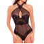 Боди Midnight Halter Teddy, черное - Фото №3