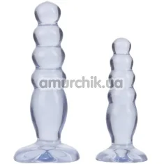 Набор анальных пробок Crystal Jellies Anal Delight Trainer Kit, прозрачный - Фото №1
