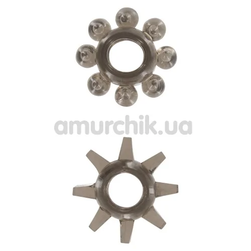 Набір ерекційних кілець Power Stretchy Rings, 2 шт чорний - Фото №1