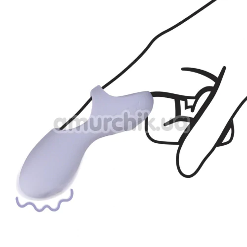 Вібратор на палець Loveline Silicone Finger Vibrator, бузковий