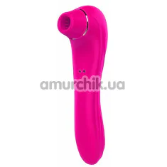 Симулятор орального секса для женщин с вибрацией Boss Series Rechargeable Sucking Massager, розовый - Фото №1