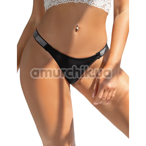 Трусики-стрінги Star Night Elecurve Love Studded Panties, чорні - Фото №1
