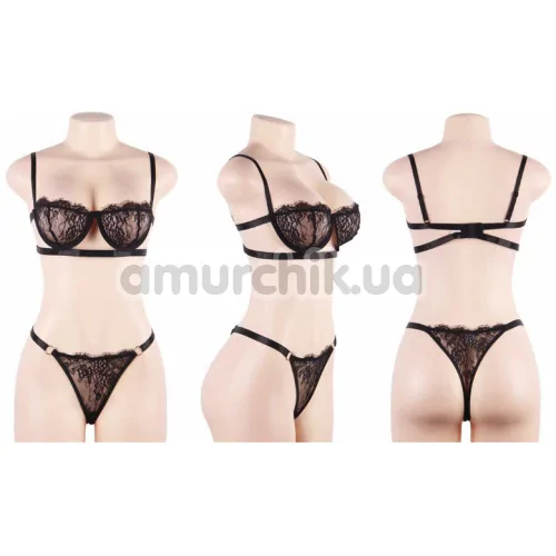 Комплект Star Night Sultry Sleep Lingerie Set, чорний: бюстгальтер + трусики