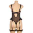 Боди с подвязками Star Night Mesh & Lace Garter Teddy, черное - Фото №9
