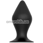 Анальная пробка Bootyful Silicone Plug With Suction Cup 6 см, черная - Фото №1