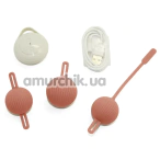 Набор вагинальных шариков с вибрацией Sweet Em Selene Kegel Balls, коралловый - Фото №1