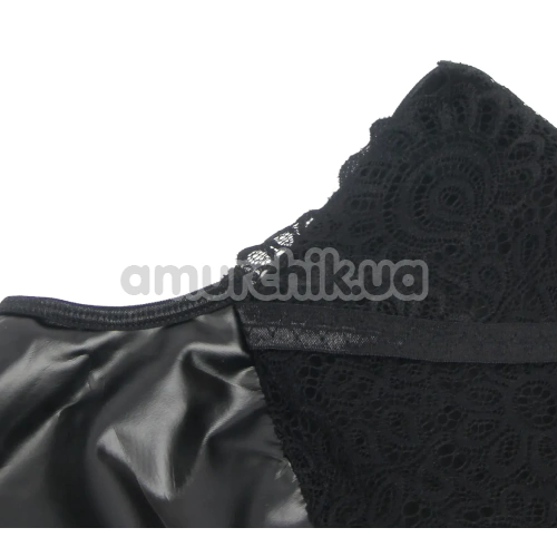 Сукня Star Night Wet Look Dress With Lace Collar, чорна