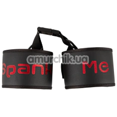 Наручники Bad Kitty Naughty Toys Cuffs Spank Me, черные - Фото №1