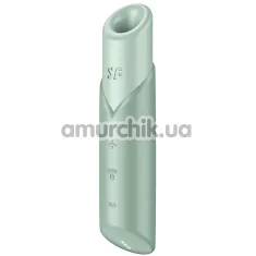 Симулятор орального сексу для жінок Satisfyer Naughty Kiss, бірюзовий - Фото №1