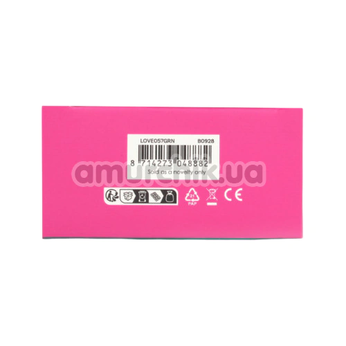 Симулятор орального секса для женщин с вибрацией Loveline Licking And Vibrating Clitoral Stimulator, зеленый