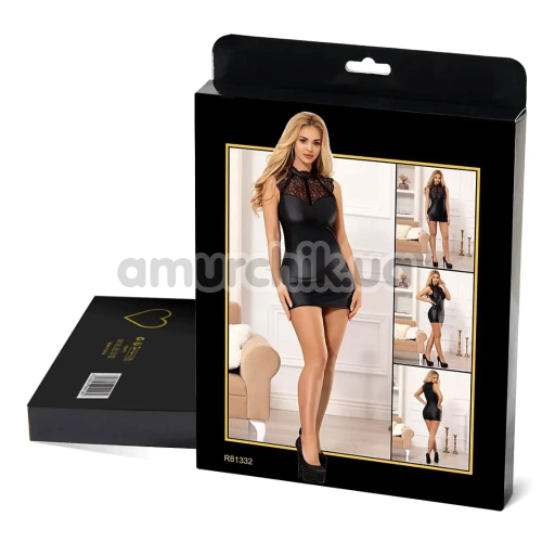 Сукня Star Night Wet Look Dress With Lace Collar, чорна