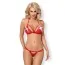 Комплект Obsessive 838-SET-3 красный: бюстгальтер + трусики-стринги - Фото №1