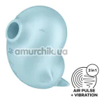 Симулятор орального секса для женщин с вибрацией Satisfyer Sassy Seal, голубой - Фото №1