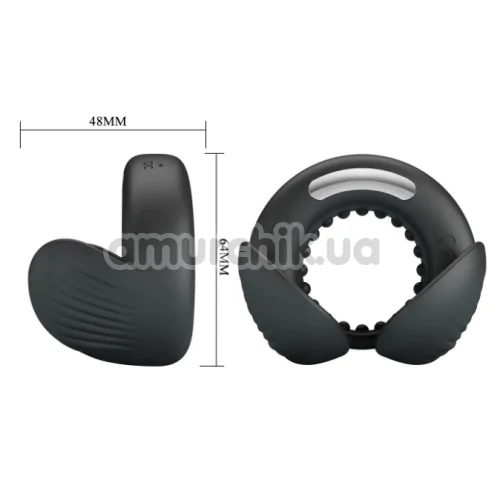 Виброкольцо для члена Pretty Love Quentin, черное
