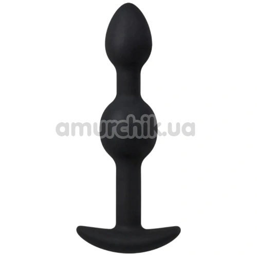Анальна пробка Alume Silicone Two Ball Plug L, чорна
